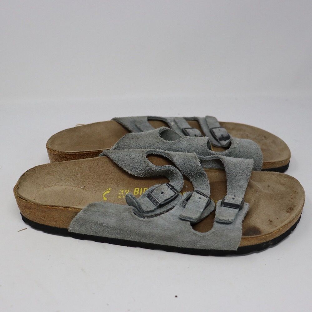 Birkenstock Berki's Sandals Grey Suede 39 Germany Florida - Picture 3 of 7